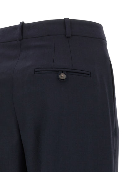 Trousers by Polo Ralph Lauren for women in wool blue presents a smart silhouette, meticulously detailed with a smart wide, a smart long, and a smart .