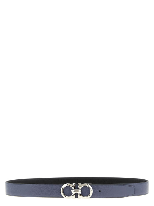 Belt by Ferragamo for men in bos taurus calfskin leather multicolor presents a artisanal silhouette from the Gancini Bos Taurus Calfskin Leather Belt collection, showcasing an artisanal design and refined craftsmanship for a artisanal look.