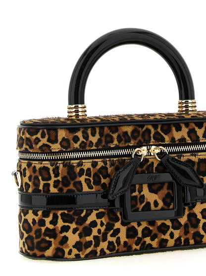 This Mini Vanity Handbag by Roger Vivier for women in acetate and multicolor presents a sculptural silhouette featuring a secure zipper & buckle, ample , and versatile shoulder-strap, adjustable-strap & handle for a sculptural finish.