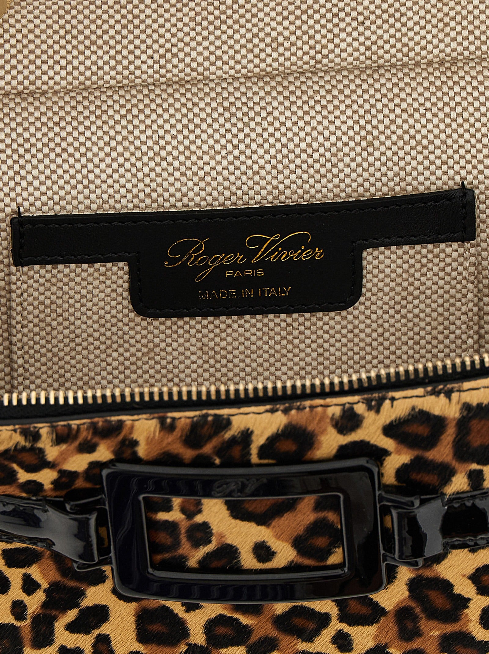 Mini Vanity Handbag by Roger Vivier for women in acetate multicolor features a refined silhouette, showcasing a secure zipper & buckle, organized , and versatile shoulder-strap, adjustable-strap & handle for a refined finish.