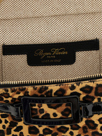 Mini Vanity Handbag by Roger Vivier for women in acetate multicolor features a refined silhouette, showcasing a secure zipper & buckle, organized , and versatile shoulder-strap, adjustable-strap & handle for a refined finish.