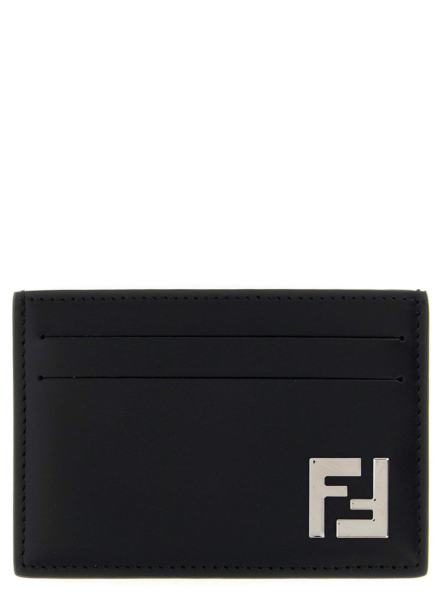 Cardholder Card Case by Fendi for men in calfskin leather black features a polished Calfskin Leather Cardholder Card Case design with polished card-organization.
