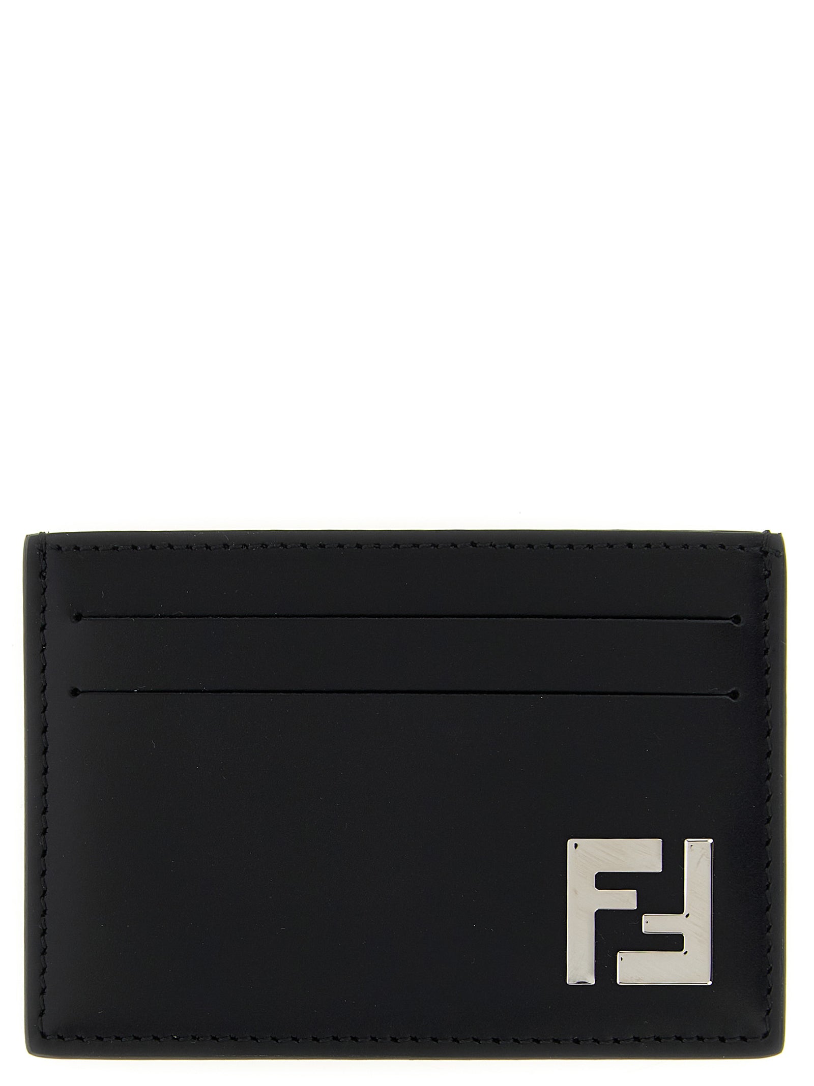 Cardholder Card Case by Fendi for men in calfskin leather black features a polished Calfskin Leather Cardholder Card Case design with polished card-organization.