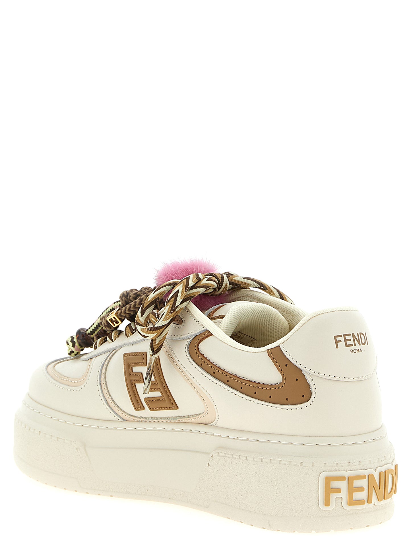 Sneakers by Fendi for women in calfskin leather multicolor presents a impeccable silhouette as Women's Fashion Calfskin Leather Sneakers, expertly defined by a impeccable fashion style for a impeccable, high-fashion look.