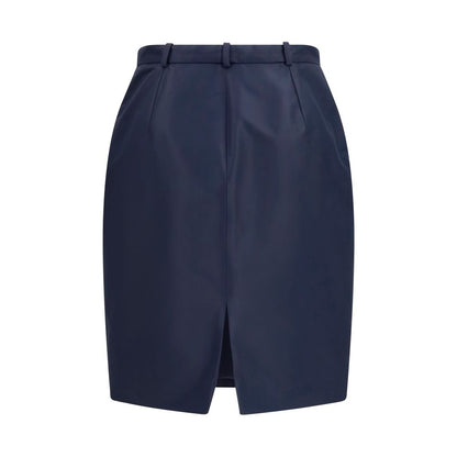 Skirt by Gucci for women in silk blue & pink showcases a sultry silhouette, elegantly defined by its and the sophisticated sultry design of the Women's Silk Skirt.