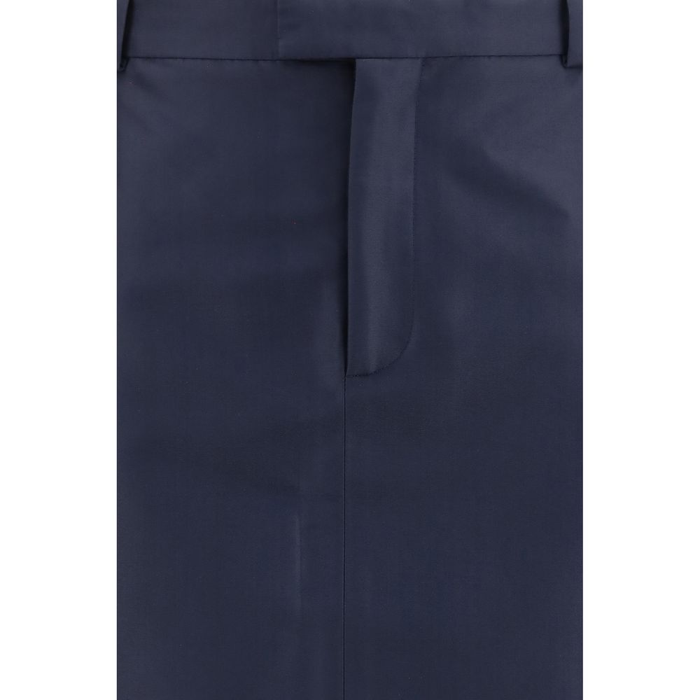 Skirt by Gucci for women in silk blue & pink features a captivating silhouette, showcasing the captivating Women's Silk Skirt design with a sophisticated for a captivating look.
