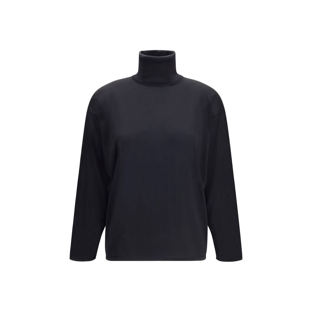 Sweatshirt by Gucci for women in silk black features an magnificent silhouette, showcasing a sophisticated and long-sleeve detail for a truly magnificent finish.