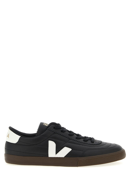Veja Men's Low Top Leather & Rubber Sneakers - Bicolour Black White