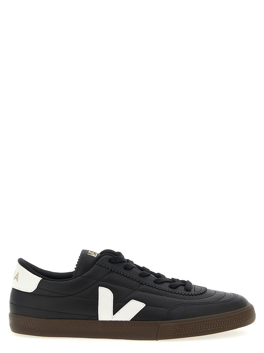 Veja Men's Low Top Leather & Rubber Sneakers - Bicolour Black White