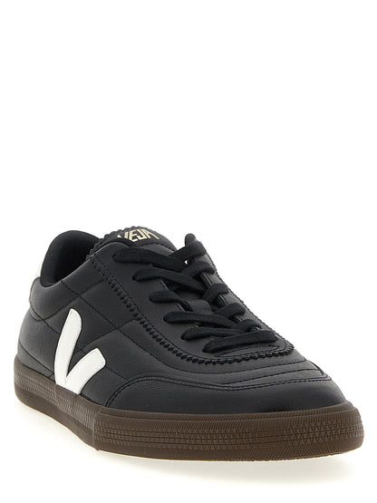 Veja Men's Low Top Leather & Rubber Sneakers - Bicolour Black White