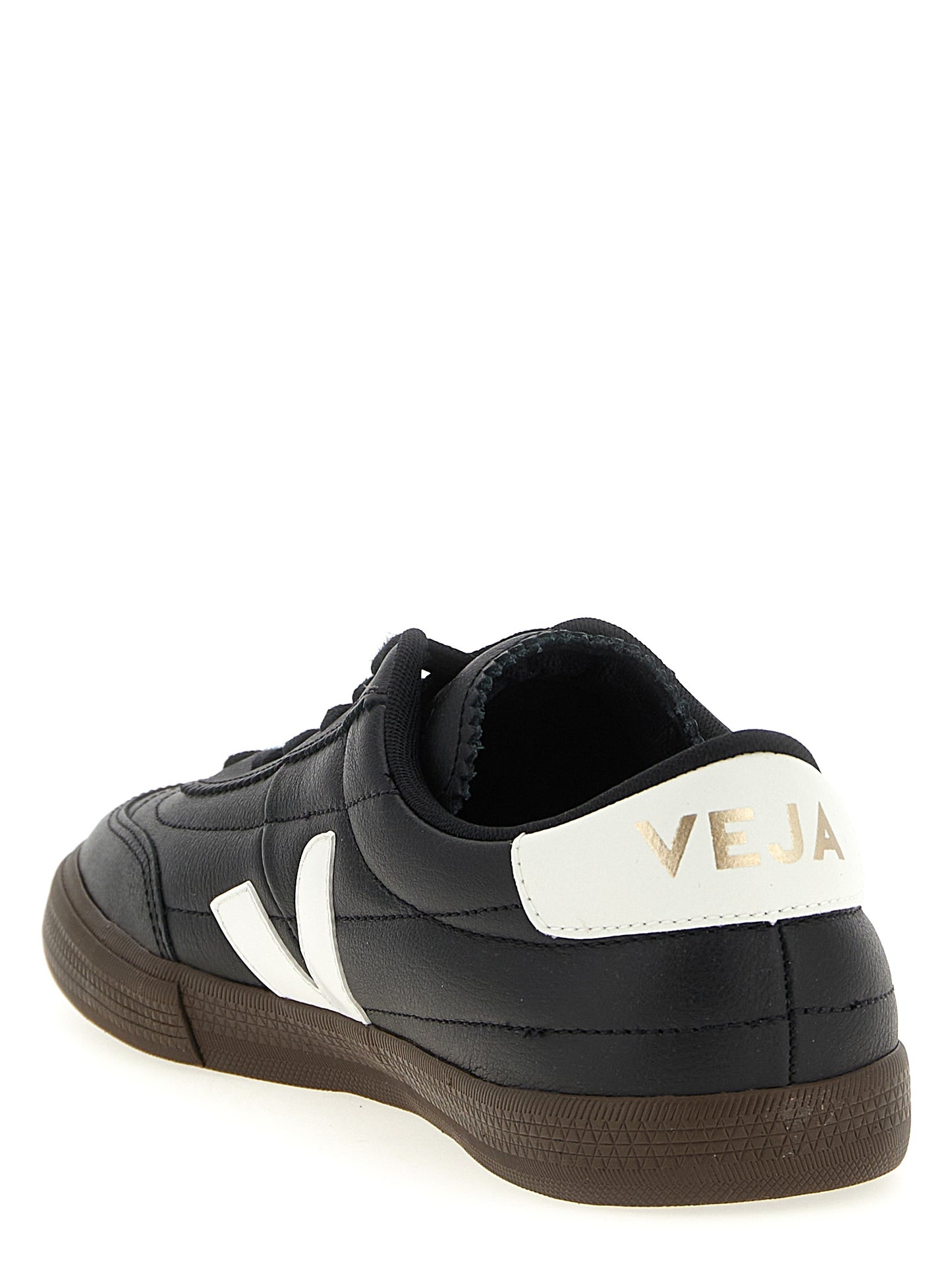 Veja Men's Low Top Leather & Rubber Sneakers - Bicolour Black White