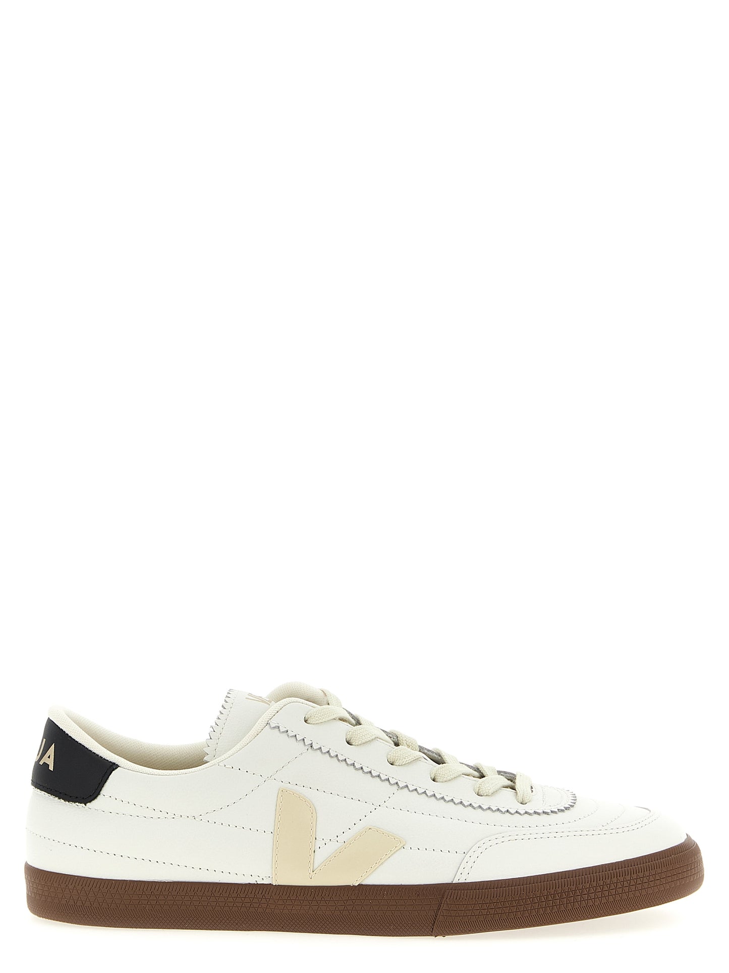 Sneakers by Veja for men in leather & rubber bicolour, black & white features an versatile design from the Men's Fashion Leather & Rubber Sneakers collection, highlighting a versatile fashion style for a premium, high-fashion look.