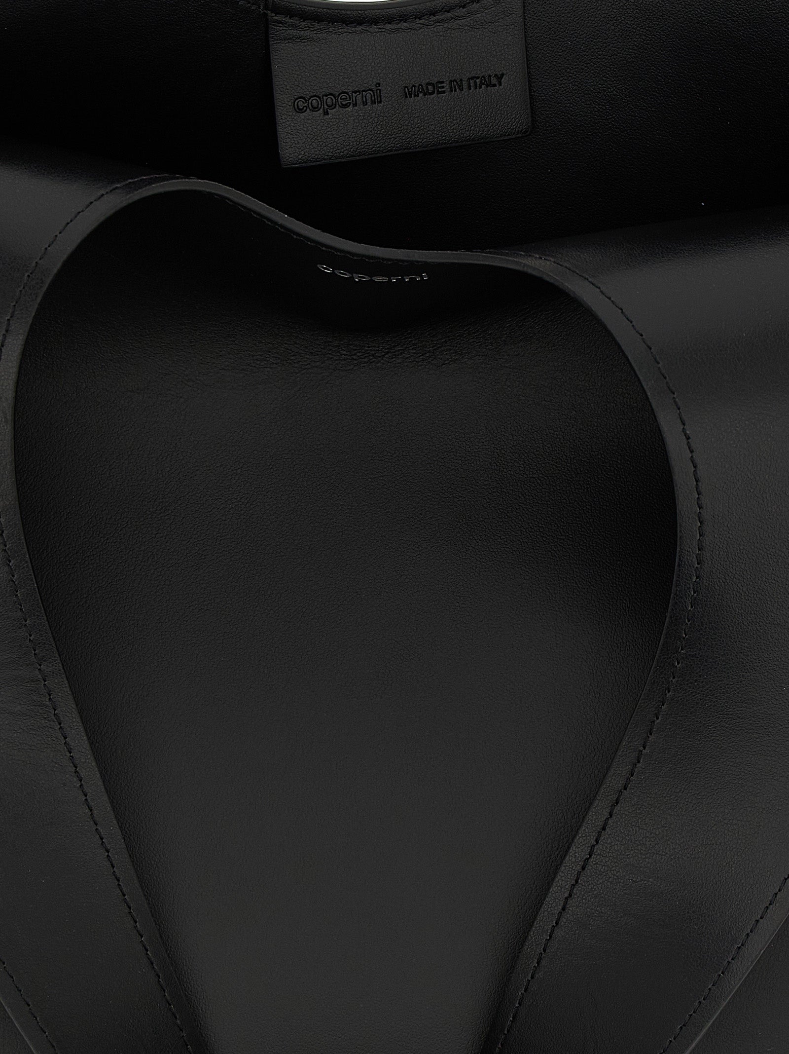 Shoulder Bag by Coperni for women in leather black features a effortless sophistication silhouette, secured by a with ample and versatile shoulder-strap & handle for a effortless sophistication finish.