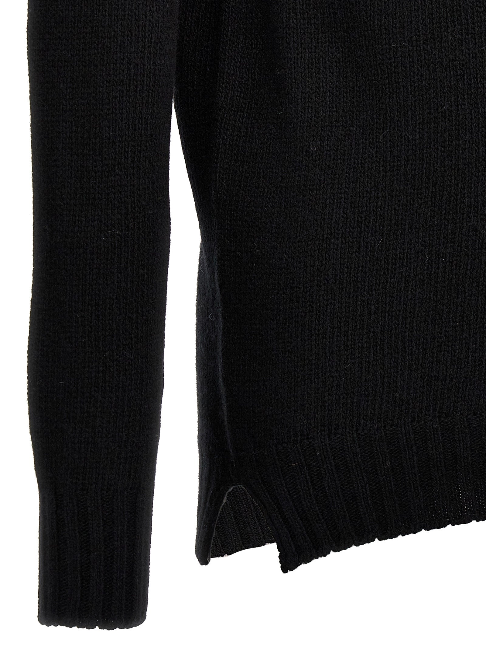 Cardigan by MA'RY'YA for men in cashmere modacrylic & virgin wool black features a nuanced silhouette with a refined and nuanced detailing for a sophisticated look.