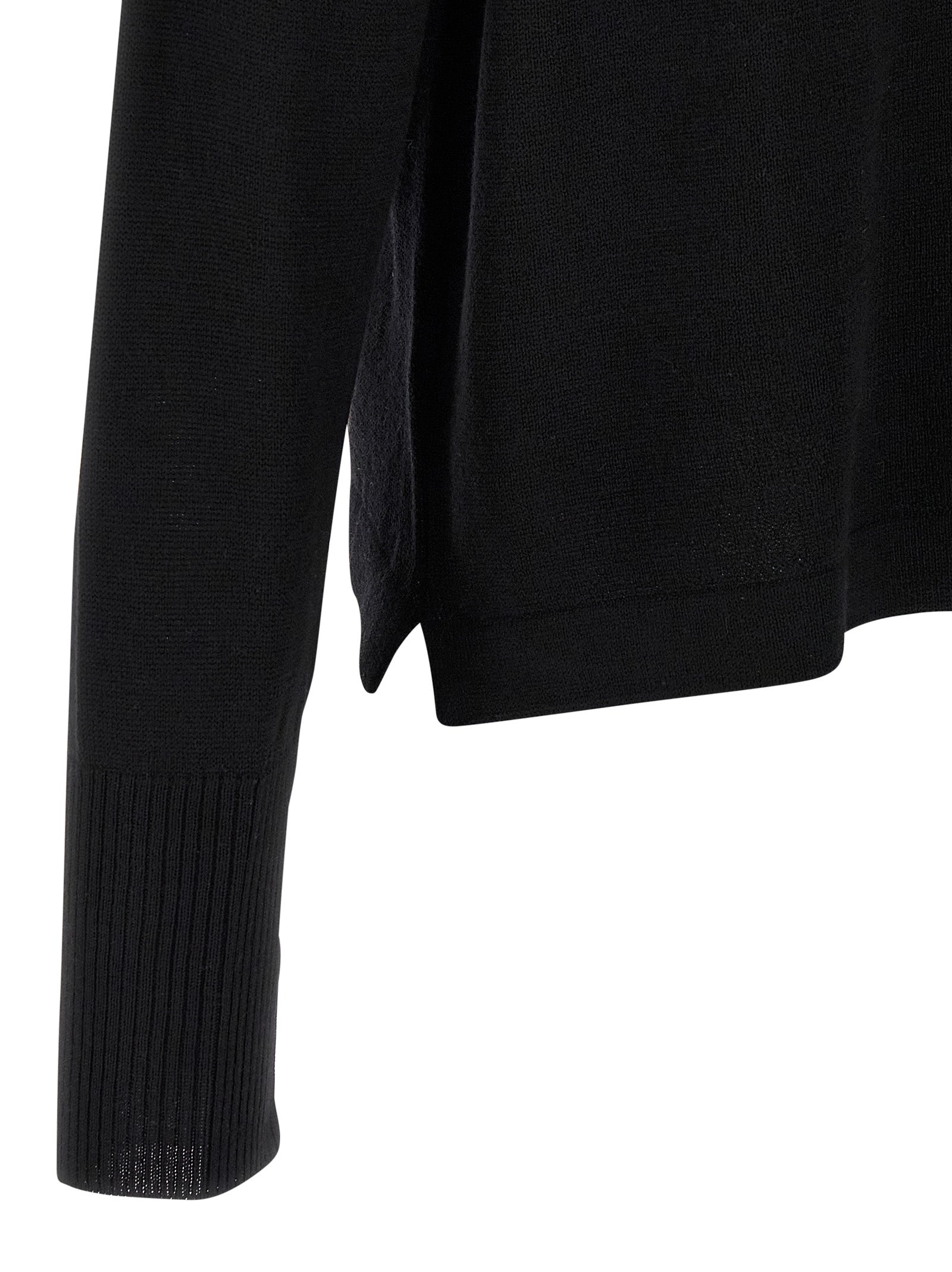 Cardigan by MA'RY'YA for men in modacrylic virgin wool black features an crisp silhouette, showcasing a sophisticated and detail for a truly crisp finish.