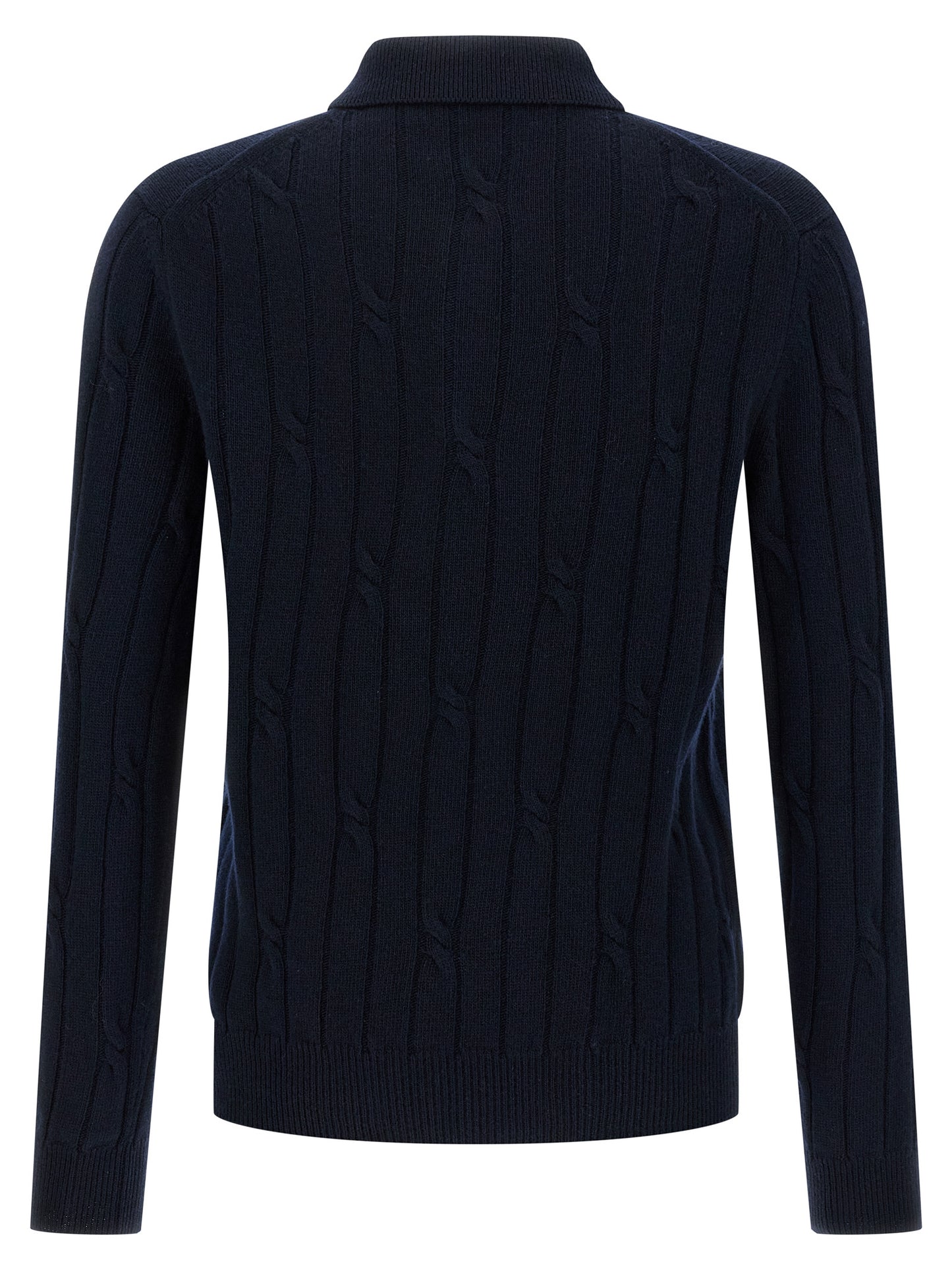 Polo Shirt by ZANONE for men in cashmere virgin wool blue presents a crisp silhouette, artfully detailed with a crisp and crisp .