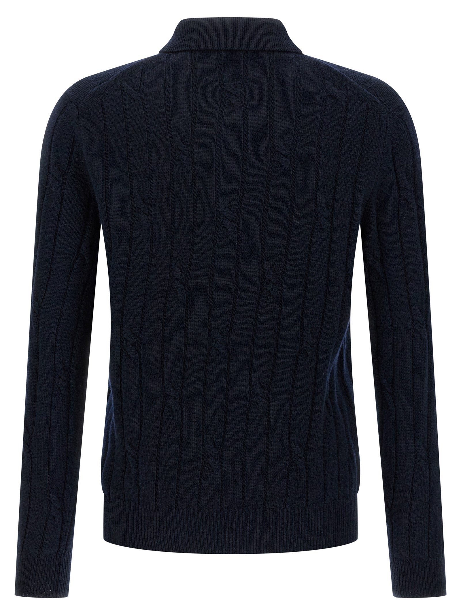 Polo Shirt by ZANONE for men in cashmere virgin wool blue presents a crisp silhouette, artfully detailed with a crisp and crisp .