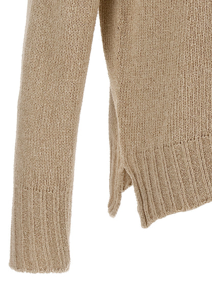 Hooded Cardigan by MA'RY'YA for men in cashmere modacrylic & virgin wool beige features a nuanced silhouette with a refined and nuanced detailing for a sophisticated look.