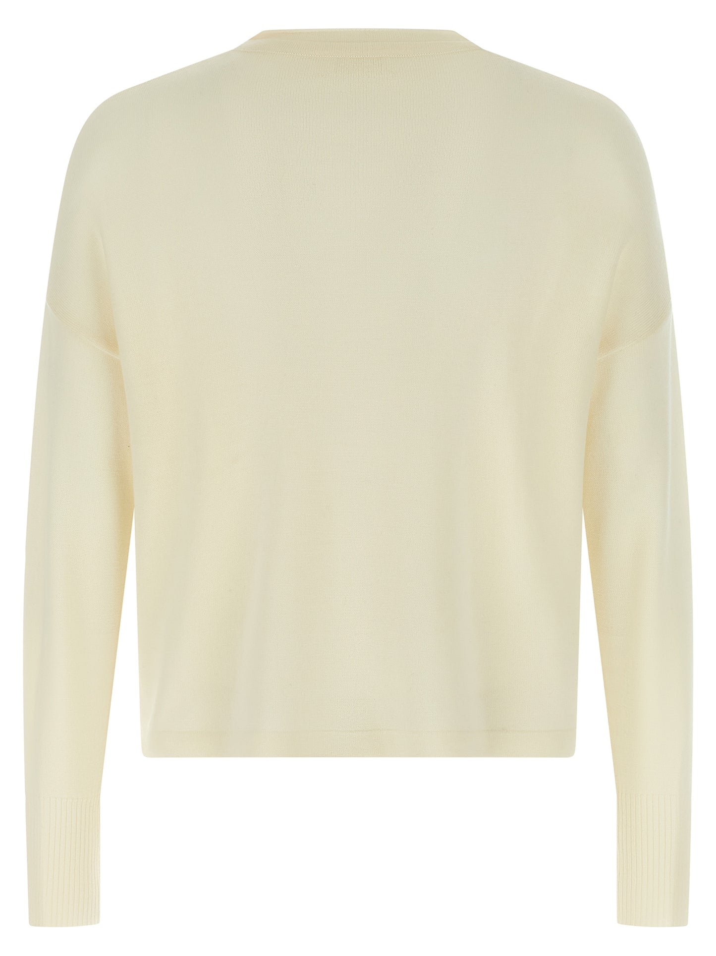 Cardigan by MA'RY'YA for men in modacrylic virgin wool white features an crisp silhouette, showcasing a sophisticated round neckline and detail for a truly crisp finish.