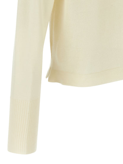 Cardigan by MA'RY'YA for men in modacrylic virgin wool white showcases a captivating silhouette, artfully detailed with a captivating and for a truly sophisticated captivating look.