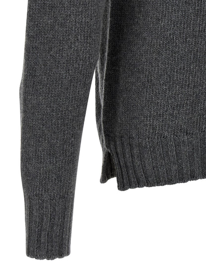 MA'RY'YA Men's Cashmere Modacrylic & VIrgin Wool Cardigan - Gray