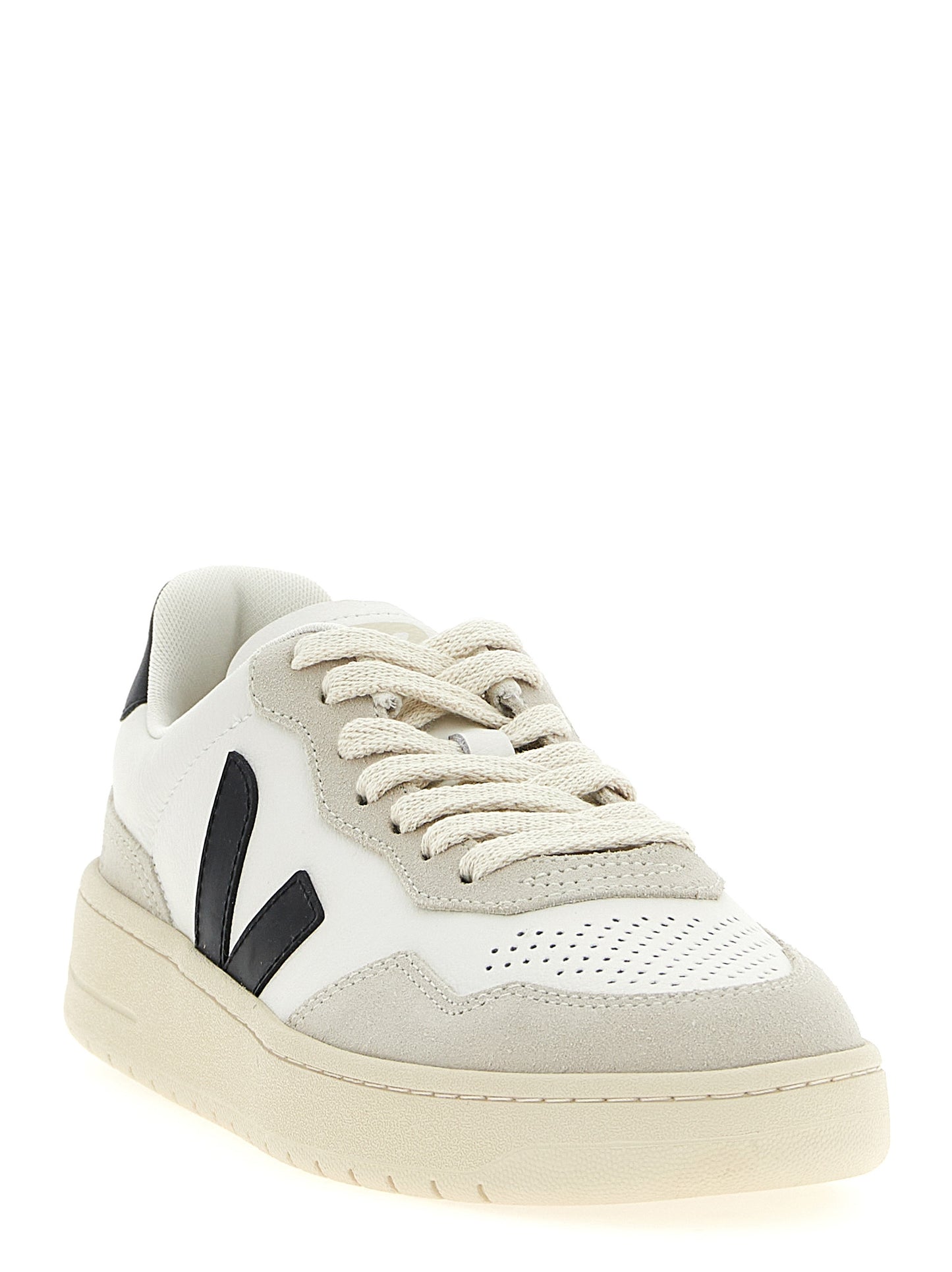 Athletic Sneakers Veja men suede leather & rubber bicolour, black & white featuring a avant-garde Talk Men's Athletic Suede Leather & Rubber Sneakers design with a avant-garde athletic style for a refined finish.