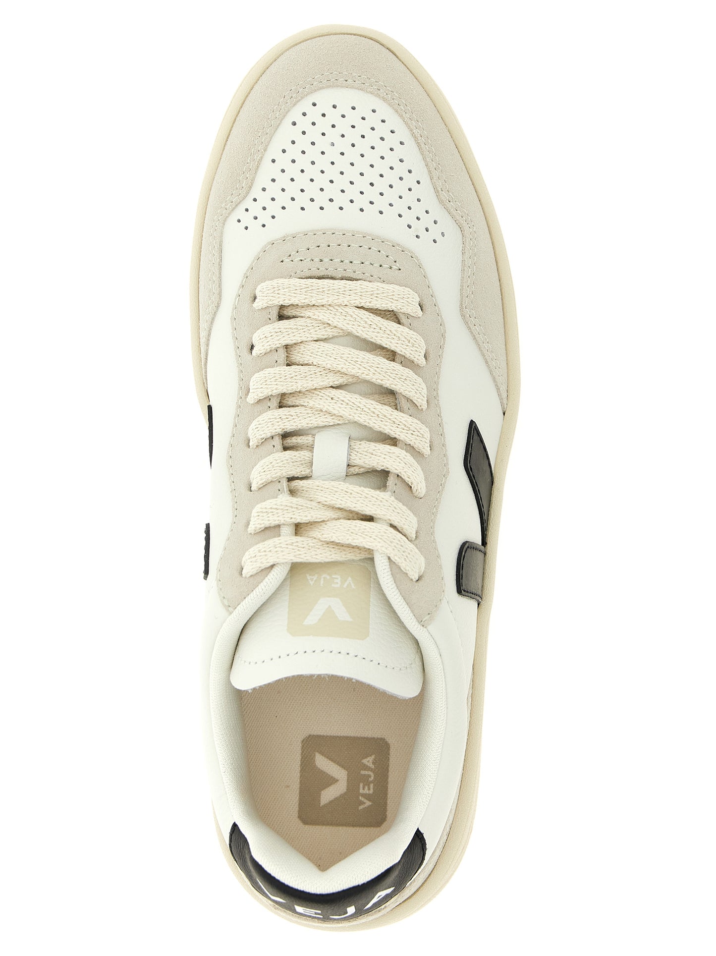 Athletic Sneakers by Veja for men in suede leather & rubber bicolour, black & white features an effortless chic silhouette, showcasing the signature athletic style of the Talk Men's Athletic Suede Leather & Rubber Sneakers collection with a truly effortless chic finish.