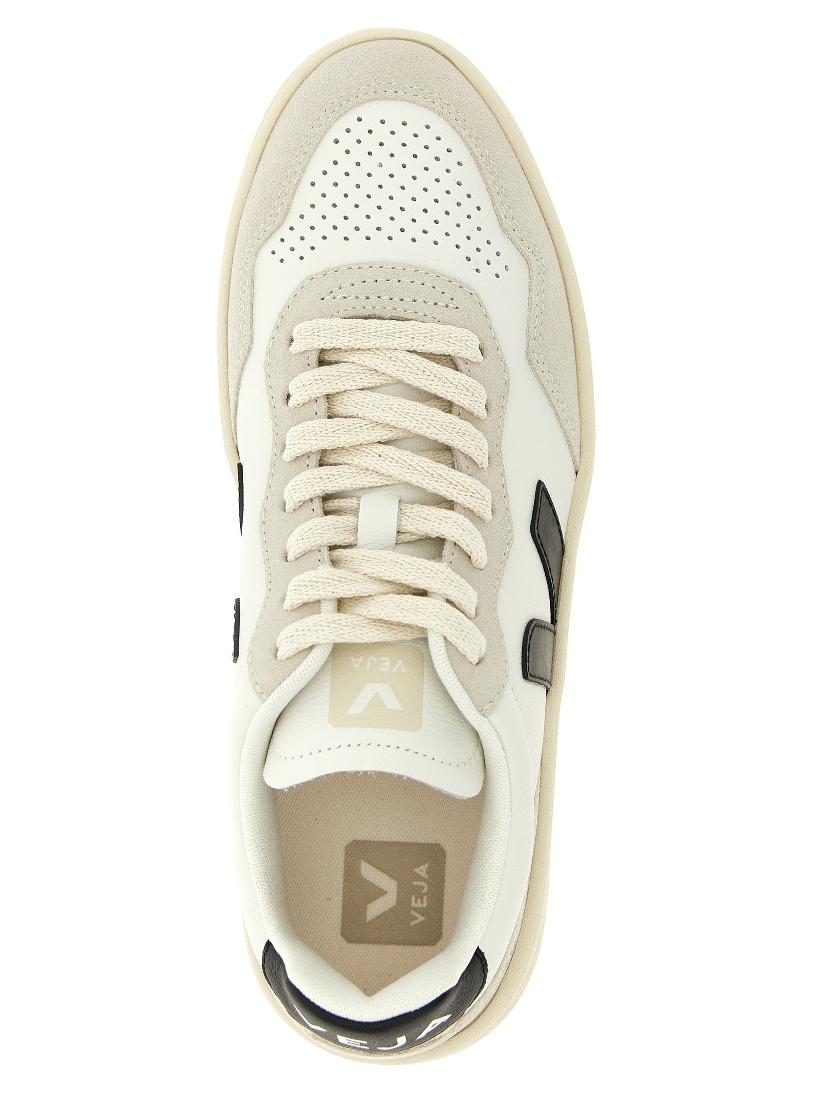 Athletic Sneakers by Veja for men in suede leather & rubber bicolour, black & white features an effortless chic silhouette, showcasing the signature athletic style of the Talk Men's Athletic Suede Leather & Rubber Sneakers collection with a truly effortless chic finish.