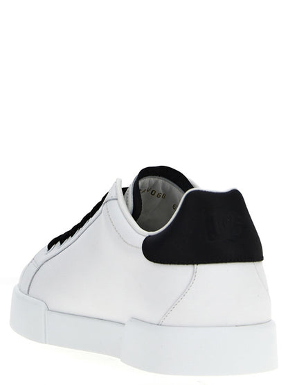 Sneakers by Dolce & Gabbana for men in bos taurus calfskin leather bicolour, black & white features a chic design, perfectly showcasing the chic low-top style of this Men's Low Top Bos Taurus Calfskin Leather Sneakers.
