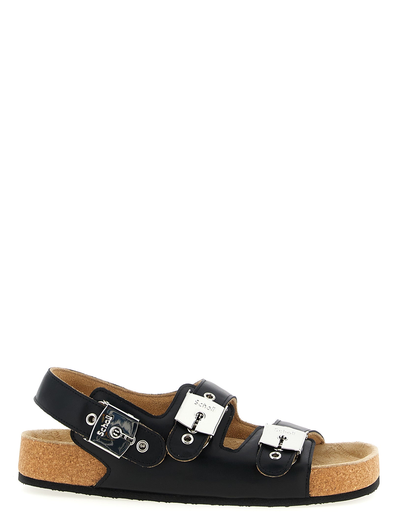 Flat Sandals by Balenciaga for women in cork & calfskin leather black features an architectural design from the Women's Cork & Calfskin Leather Flat Sandals collection, defined by a architectural flat and for a architectural finish.