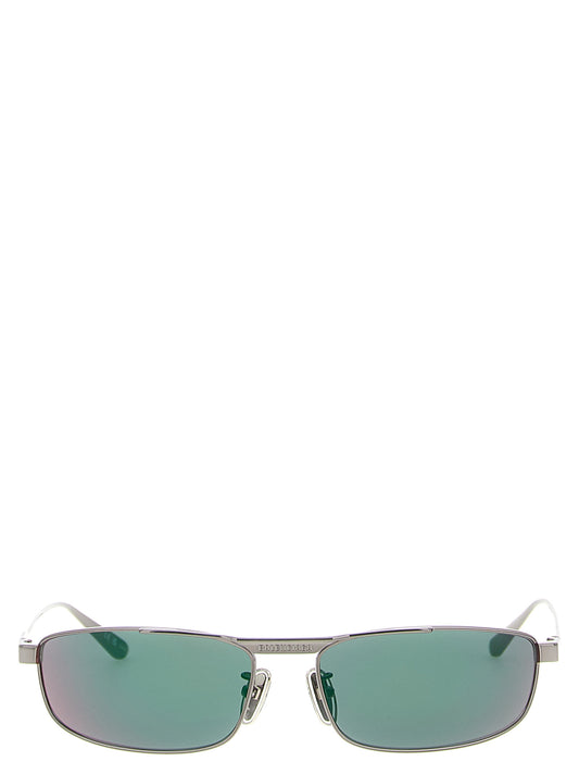 Sunglasses by Balenciaga for women in cotton multicolor features a contemporary silhouette, showcasing a contemporary rectangle frame design in multicolor coloured frame with high-performance .