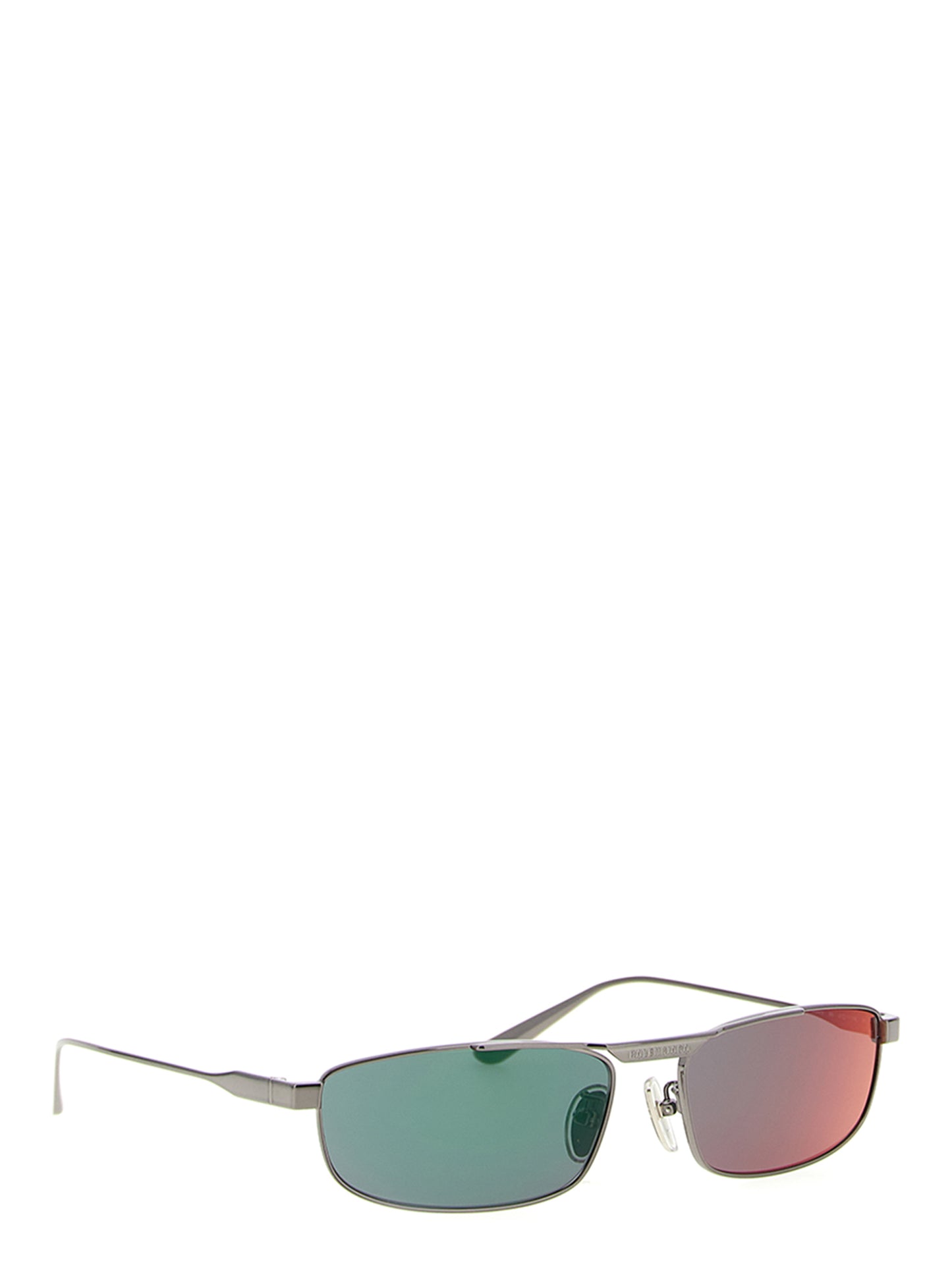This Sunglasses by Balenciaga for women in cotton multicolor presents a sumptuous silhouette, showcasing a sumptuous rectangle frame design in multicolor coloured frame and high-performance .