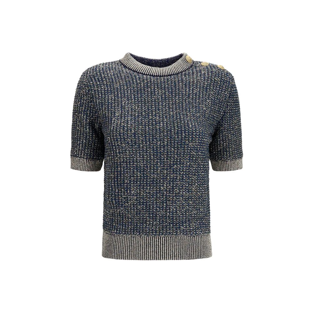 Balmain Blue Polyamide Sweatshirt