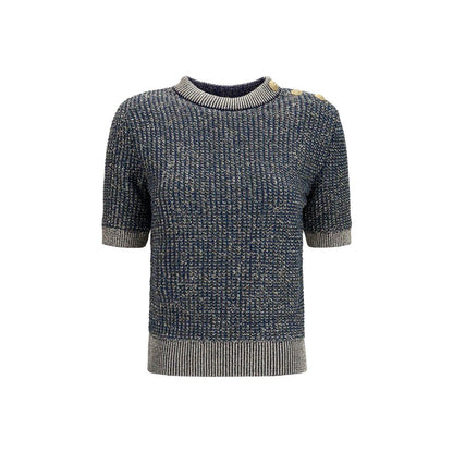 Balmain Blue Polyamide Sweatshirt