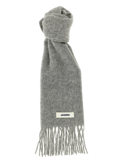 Jacquemus Mohair Virgin Alpaca Wool & Polyamide Scarf - Gray
