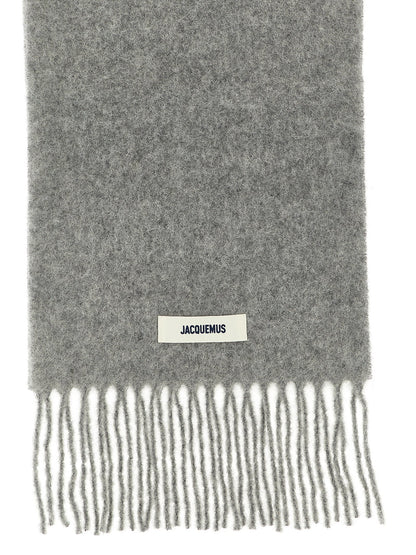 Jacquemus Mohair Virgin Alpaca Wool & Polyamide Scarf - Gray