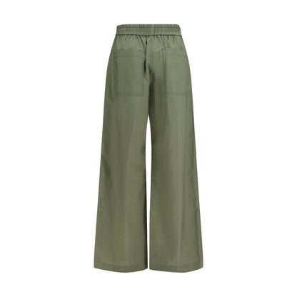 Casual Pants by Brunello Cucinelli for women in polyamide cotton bicolour features a refined silhouette with a refined relaxed-fit, regular-fit & wide, defined by a and a refined long for a refined finish.