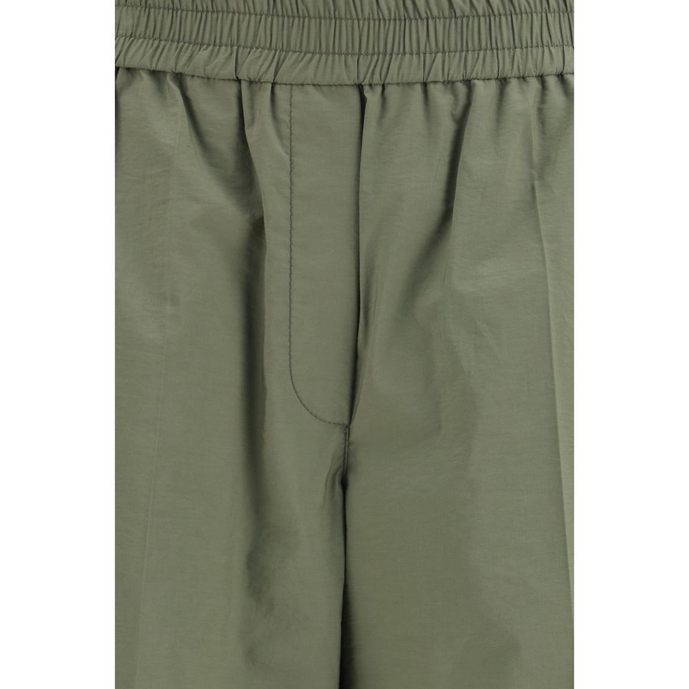 Casual Pants by Brunello Cucinelli for women in polyamide cotton bicolour features an refined tailoring silhouette, showcasing a premium relaxed-fit, regular-fit & wide with a and long cut for a refined tailoring look.