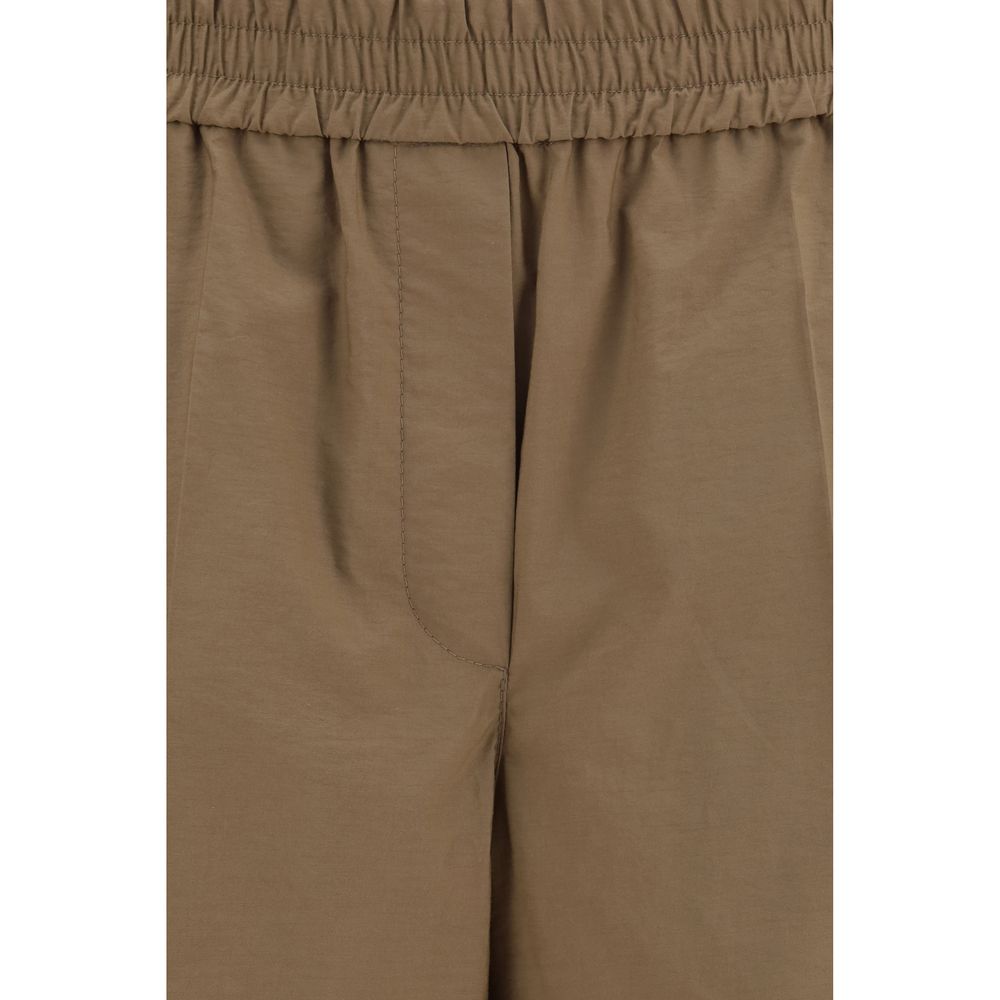 Casual Pants by Brunello Cucinelli for women in polyamide cotton brown features an sartorial relaxed-fit, regular-fit & wide and long with a cut for a sartorial finish.