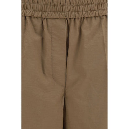 Casual Pants by Brunello Cucinelli for women in polyamide cotton brown features an sartorial relaxed-fit, regular-fit & wide and long with a cut for a sartorial finish.