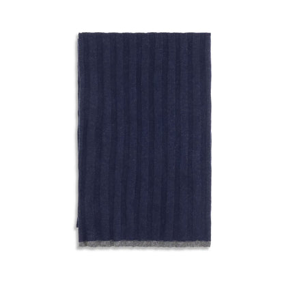 Scarf by Brunello Cucinelli for men in cashmere & capra leather blue features a snug silhouette, perfectly showcasing the elegant drape and premium finish of the Cashmere & Capra Leather Foulard Scarf.