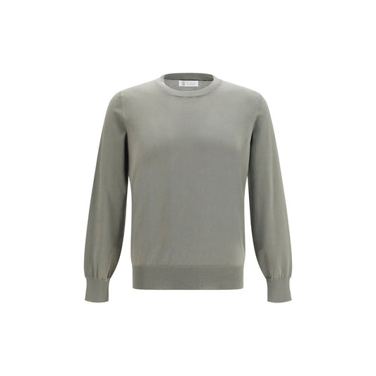 Sweatshirt by Brunello Cucinelli for men in cotton bicolour & natural features an enviable silhouette, showcasing a premium and refined round neckline for a truly enviable finish.
