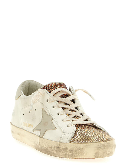 Sneakers by Golden Goose for women in cowhide leather & crystal multicolor features an timeless silhouette from the Women's Low Top Cowhide Leather & Crystal Sneakers collection, showcasing a signature low-top style with an timeless finish.