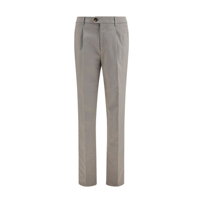 Chinos Pants by Brunello Cucinelli for men in stretch cotton bicolour features a modern silhouette, showcasing a modern straight-leg & regular-fit with a long and mid rise for a refined finish.
