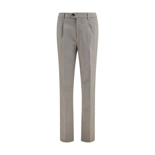 Chinos Pants by Brunello Cucinelli for men in stretch cotton bicolour features a modern silhouette, showcasing a modern straight-leg & regular-fit with a long and mid rise for a refined finish.