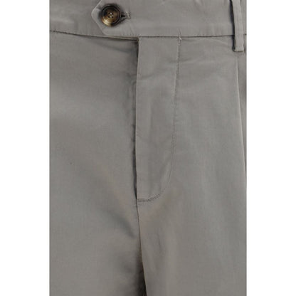Chinos Pants by Brunello Cucinelli for men in stretch cotton bicolour, featuring a architectural straight-leg & regular-fit with a architectural long and mid rise for a refined silhouette.
