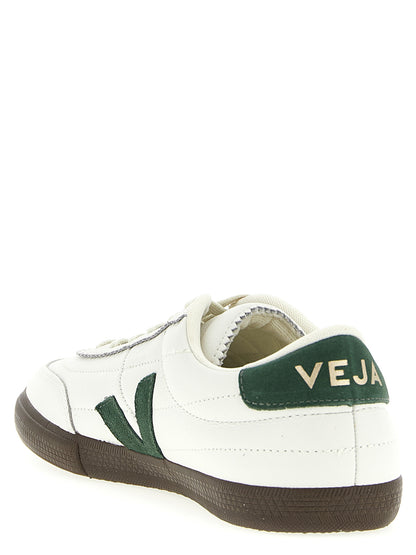 Veja Men's Low Top Leather & Rubber Sneakers - Bicolour Green
