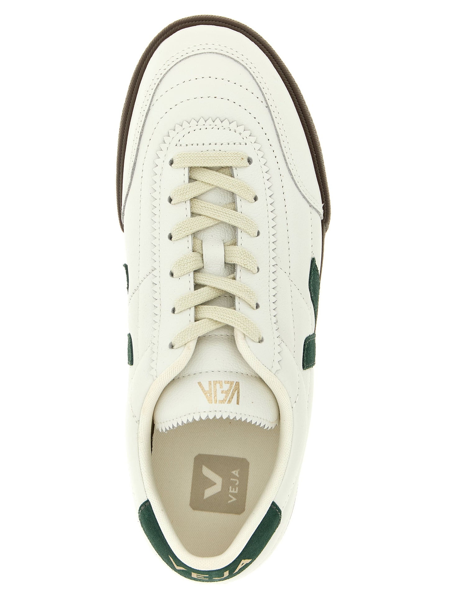 Veja Men's Low Top Leather & Rubber Sneakers - Bicolour Green