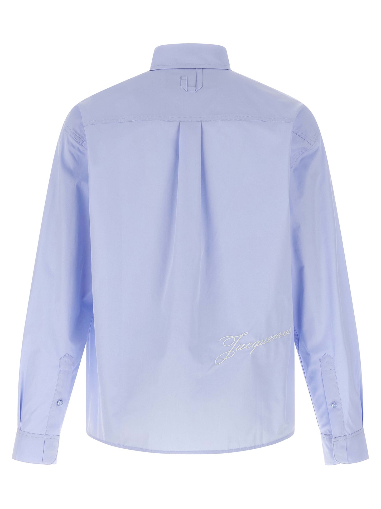 Shirt by Jacquemus for men in cotton light-blue showcases a sublime silhouette, artfully detailed with a sublime and for a sophisticated, sublime finish.