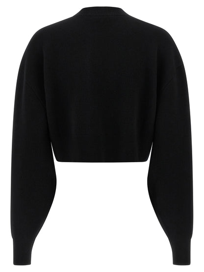 Cardigan by Tom Ford for women in polyamide & virgin cashmere wool black features an impeccable silhouette, showcasing a sophisticated and detail for a truly impeccable finish.